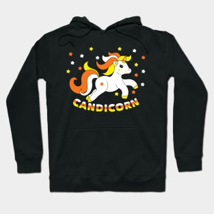 Candicorn Cute Unicorn Halloween Candy Corn Funny Pun Hoodie